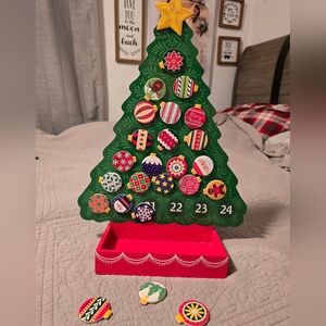 Melissa And Doug Wooden Magnetic Christmas Tree Advent Calendar